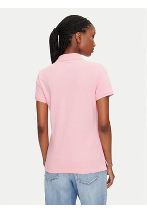 GANT - Gant Polo Sheild 4200870 Różowy Slim Fit. Typ kołnierza: polo. Kolor: różowy. Materiał: bawełna