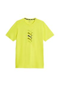 Koszulka fitness męska PUMA Graphic Tee Puma Fit. Kolor: żółty. Sport: fitness