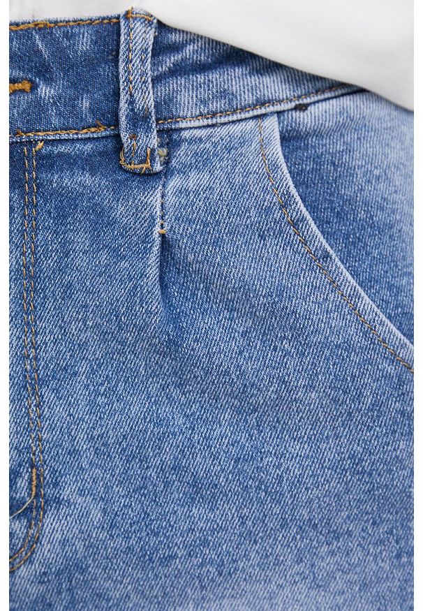 Answear Lab szorty jeansowe damskie gładkie high waist. Okazja: na co dzień. Stan: podwyższony. Kolor: niebieski. Materiał: jeans. Wzór: gładki. Styl: wakacyjny
