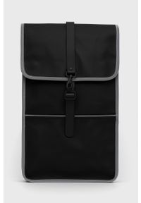 Rains Plecak 1220 Backpack kolor czarny duży gładki. Kolor: czarny. Wzór: gładki #1