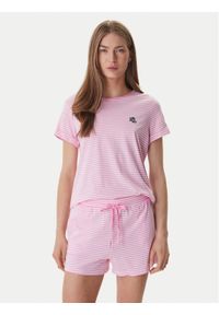 Lauren Ralph Lauren - LAUREN RALPH LAUREN Piżama ILN12503 Różowy Regular Fit. Kolor: różowy. Materiał: bawełna #1