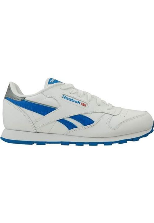 Buty do chodzenia dla dzieci Reebok CL Leather Reflect. Zapięcie: sznurówki. Kolor: wielokolorowy, niebieski. Materiał: tkanina, skóra, materiał, syntetyk. Szerokość cholewki: normalna. Sport: turystyka piesza