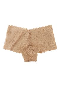 Intica - Szorty z koronki z elastycznym pasem na co dzień i specjalne okazje Kaye. Kolor: beżowy. Materiał: koronka. Wzór: koronka