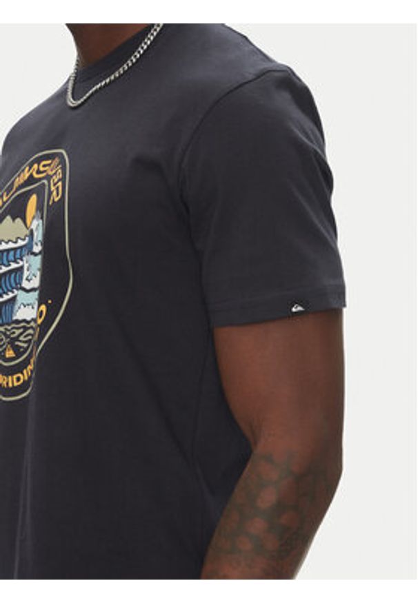 Quiksilver T-Shirt Ev Three Seas Ss EQYZT08051 Granatowy Regular Fit. Kolor: niebieski. Materiał: bawełna