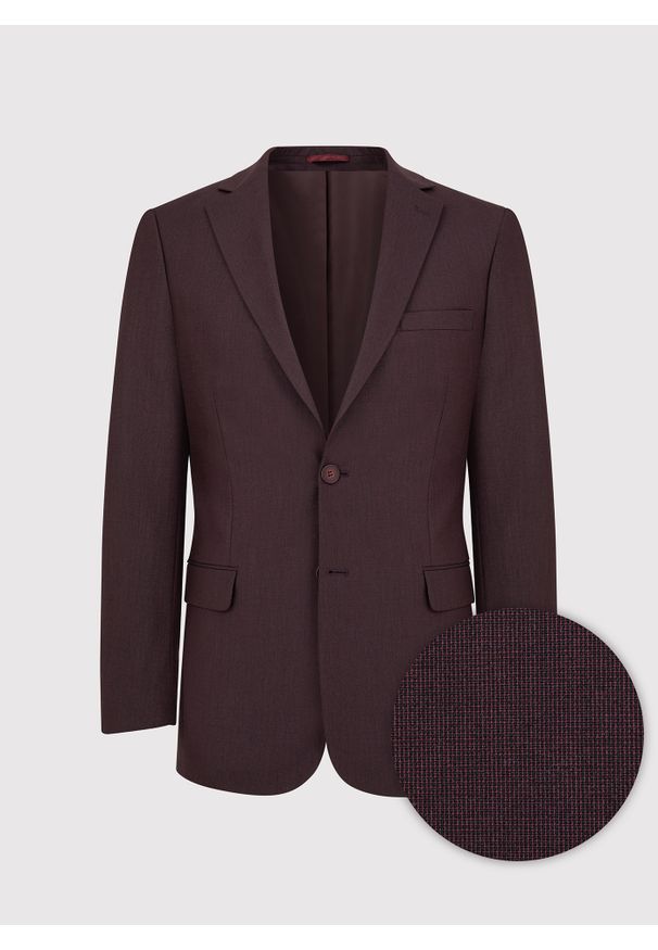 Pako Lorente - PAKO LORENTE – Marynarka garniturowa w kolorze burgundowym. Kolor: czerwony. Materiał: poliester, elastan, wiskoza. Wzór: gładki