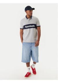 Reebok Polo Arter RK25548CCM Szary Regular Fit. Typ kołnierza: polo. Kolor: szary. Materiał: bawełna #2