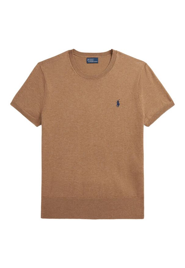 Polo Ralph Lauren T-Shirt 211971872007 Beżowy Slim Fit. Typ kołnierza: polo. Kolor: beżowy. Materiał: bawełna