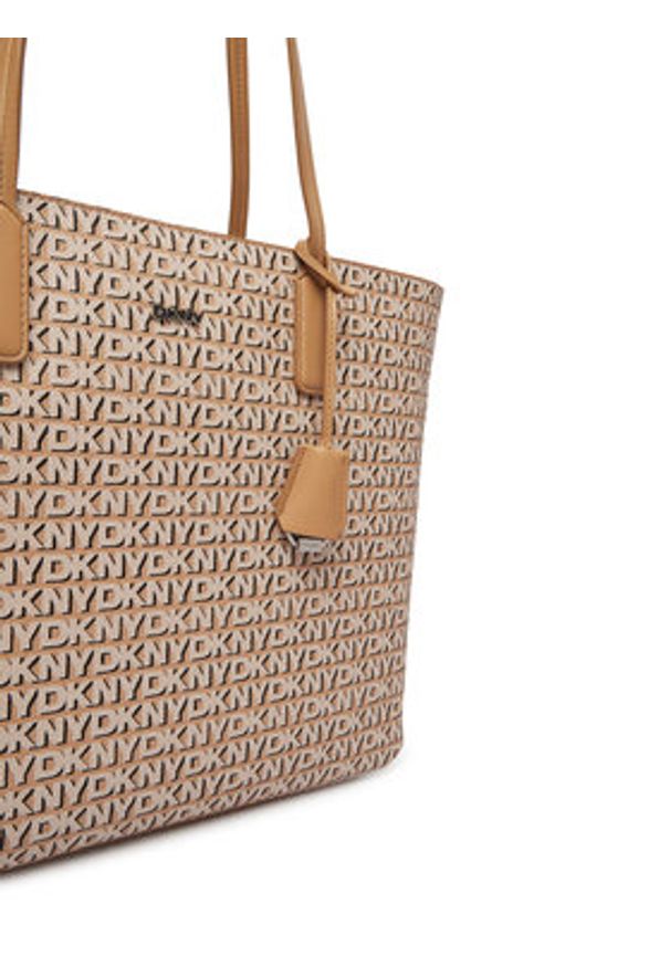 DKNY Torebka Saige Ew Tz Tote R52A5I42 Beżowy. Kolor: beżowy. Materiał: skórzane