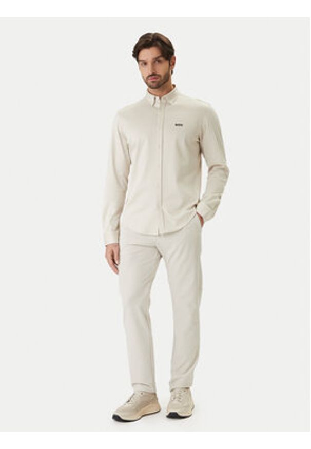 BOSS Koszula ST Motion 50555946 Beżowy Regular Fit. Kolor: beżowy. Materiał: bawełna