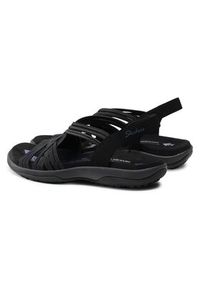 skechers - Skechers Sandały Simply Stretch 163023/BLK Czarny. Kolor: czarny. Materiał: materiał #3