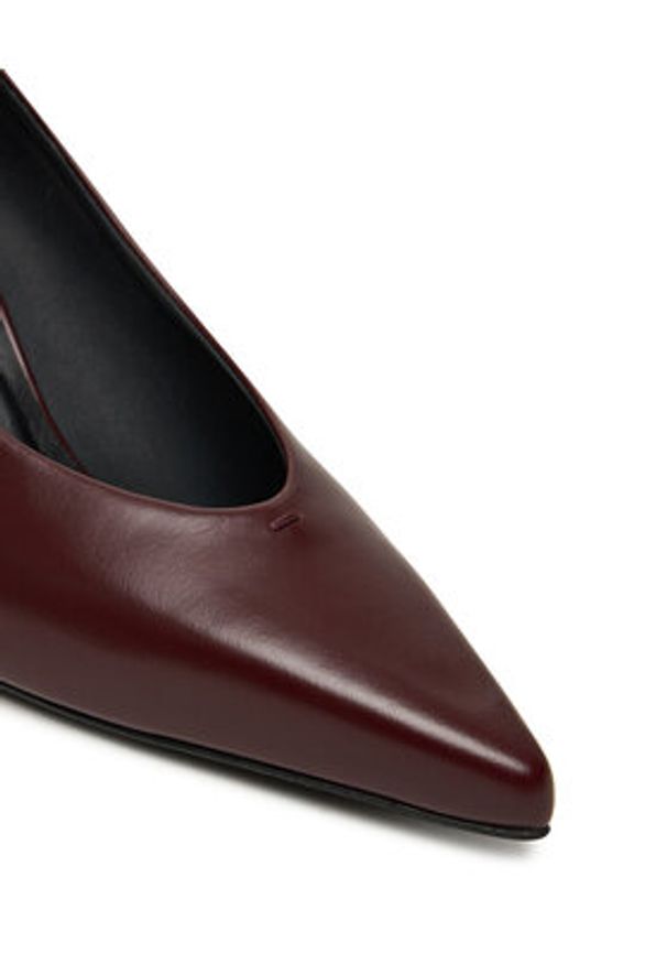 Max Mara Szpilki 2524526171600 Bordowy. Kolor: czerwony. Materiał: skóra. Obcas: na szpilce