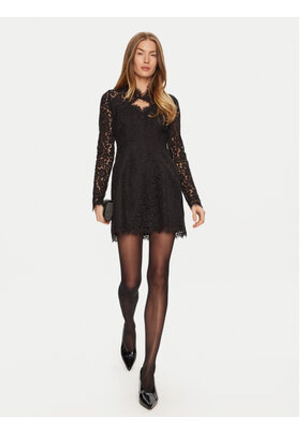 BARDOT Sukienka koktajlowa 59615DB Czarny Slim Fit. Kolor: czarny. Materiał: bawełna, syntetyk. Styl: wizytowy