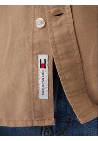Tommy Jeans Koszula Oxford DM0DM22836 Beżowy Regular Fit. Kolor: beżowy. Materiał: bawełna #6