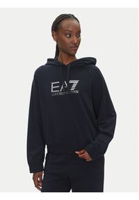 EA7 Emporio Armani Dres 7W000122 AF12502 UB102 Granatowy Regular Fit. Kolor: niebieski. Materiał: bawełna #3
