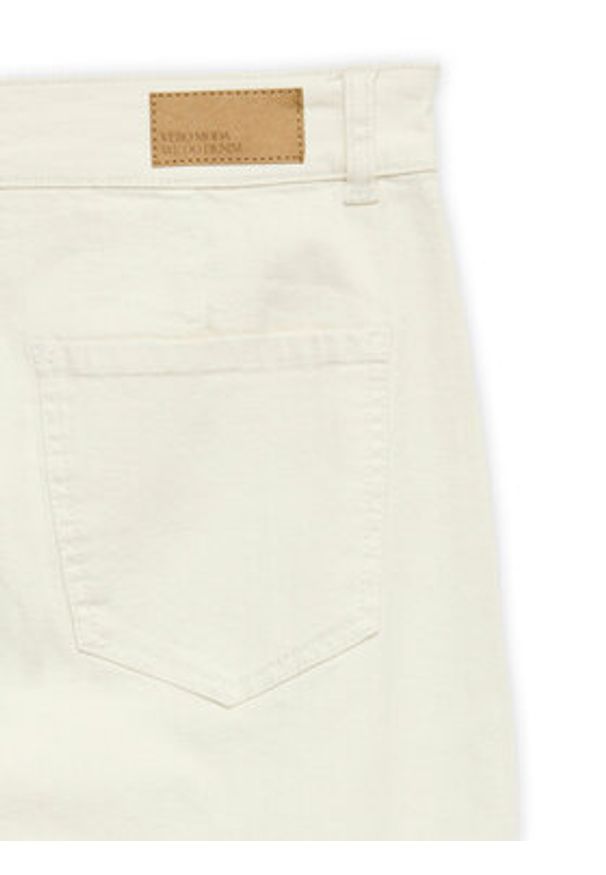 Vero Moda Kuloty Wild Kayla 10307837 Biały Wide Leg. Kolor: biały. Materiał: bawełna
