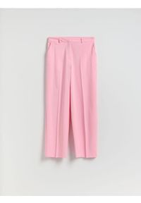 Reserved - Spodnie z wiskozą - różowy. Kolor: różowy. Materiał: wiskoza #1