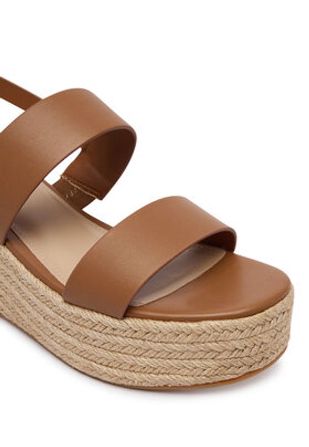 Aldo Espadryle Keoni 13966663 Brązowy. Kolor: brązowy. Materiał: skóra