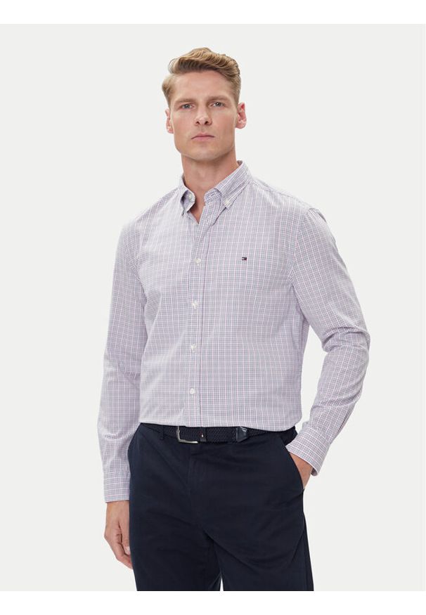 TOMMY HILFIGER - Tommy Hilfiger Koszula MW0MW39459 Różowy Regular Fit. Kolor: różowy. Materiał: bawełna