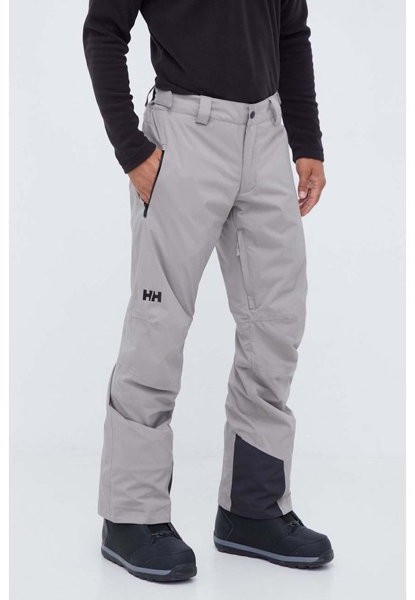 Helly Hansen spodnie narciarskie Legendary kolor szary. Kolor: szary. Materiał: poliester, materiał, puch. Technologia: Primaloft. Sport: narciarstwo