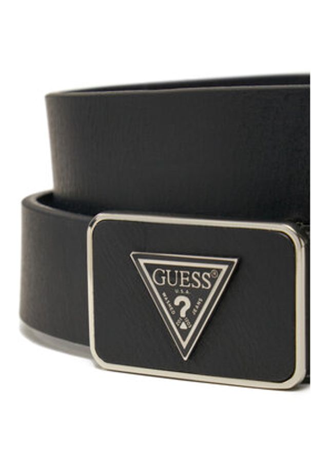 Guess Pasek Męski M5GZ09 L0WB0 Czarny. Kolor: czarny. Materiał: skóra