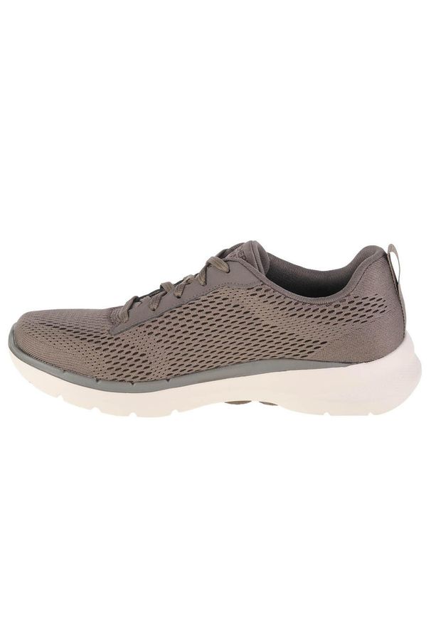 skechers - Buty sportowe Sneakersy męskie, Skechers Go Walk 6 Avalo. Kolor: beżowy, brązowy. Sport: turystyka piesza