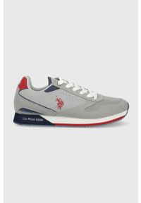 U.S. Polo Assn. sneakersy kolor szary. Nosek buta: okrągły. Zapięcie: sznurówki. Kolor: szary. Materiał: guma