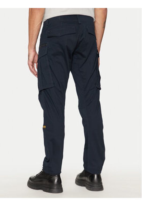 G-Star RAW - G-Star Raw Spodnie materiałowe Rovic 3D D02190 Granatowy Regular Fit. Kolor: niebieski. Materiał: bawełna