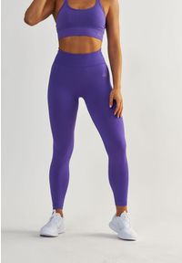 BESHAPED - Legginsy fitness damskie Beshaped Shape Up modelujące. Kolor: fioletowy. Materiał: nylon. Sport: fitness