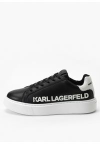 Karl Lagerfeld - Sneakersy Damskie KARL LAGERFELD MAXI KUP Karl Injekt Logo Lo. Okazja: na co dzień, na spacer, do pracy. Kolor: czarny. Sport: turystyka piesza