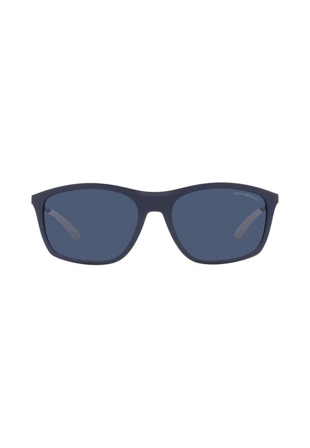 Emporio Armani okulary przeciwsłoneczne 0EA4179.508880 męskie kolor granatowy. Kształt: prostokątne. Kolor: niebieski