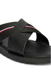 TOMMY HILFIGER - Tommy Hilfiger Klapki Core Hilfiger Lth Criss C Sandal FM0FM05783 Czarny. Kolor: czarny. Materiał: skóra #5
