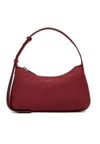 Calvin Klein Torebka Calvin Soft Shoulder Bag K60K612156 Bordowy. Kolor: czerwony. Materiał: skórzane