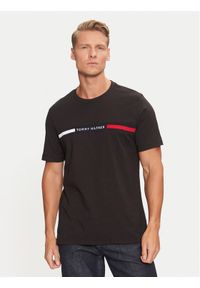 TOMMY HILFIGER - Tommy Hilfiger T-Shirt MW0MW36498 Czarny Regular Fit. Kolor: czarny. Materiał: bawełna