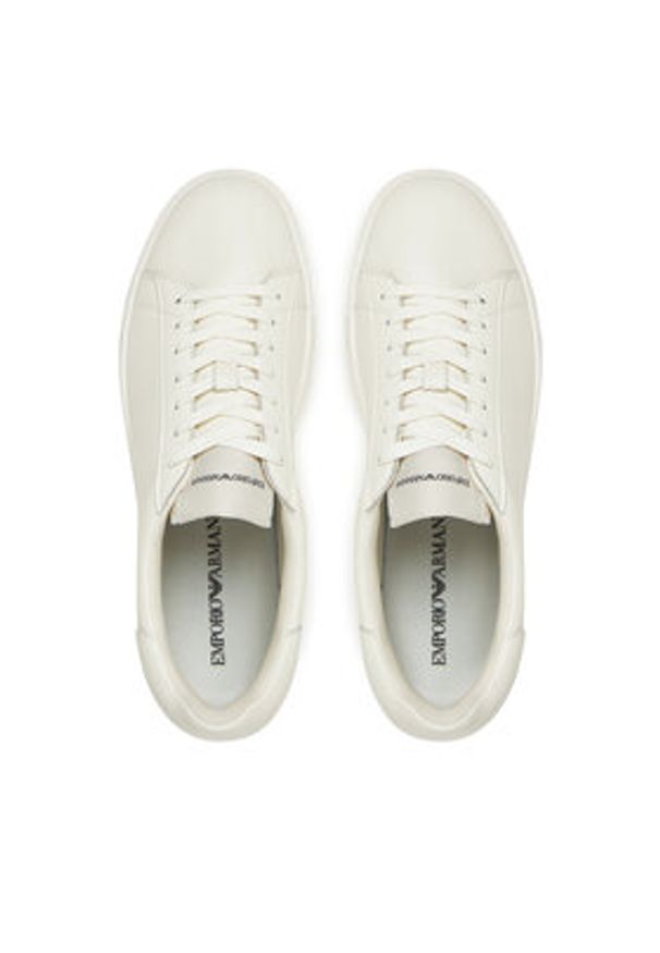 Emporio Armani Sneakersy X4X690 XF846 00894 Biały. Kolor: biały. Materiał: skóra