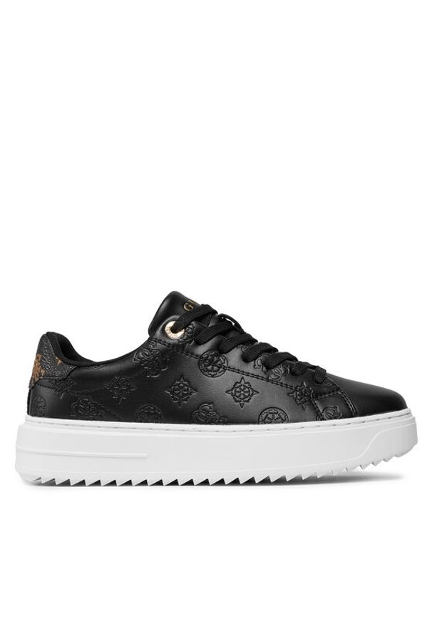 Guess Sneakersy Denesa4 FLPDS4 FAL12 Czarny. Kolor: czarny. Materiał: skóra