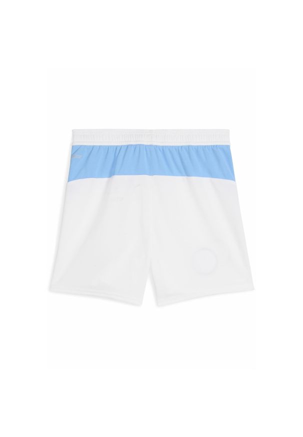 Puma - Młodzieżowe szorty Manchester City 25/26 PUMA White Team Light Blue. Kolor: biały, wielokolorowy, niebieski. Materiał: tkanina. Sport: piłka nożna