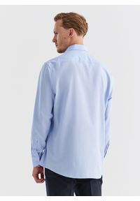Pako Lorente - PAKO LORENTE – Gładka elegancka błękitna koszula męska. Typ kołnierza: kołnierzyk klasyczny. Kolor: niebieski. Materiał: bawełna. Długość rękawa: długi rękaw. Długość: długie. Wzór: gładki. Styl: elegancki #7