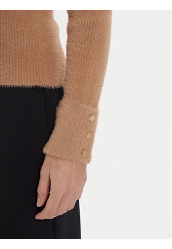 Morgan Sweter 212-MOOVE Brązowy Regular Fit. Kolor: brązowy. Materiał: syntetyk