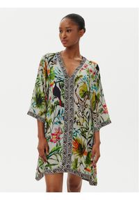 LOLA CASADEMUNT Sukienka letnia LS2516038 Kolorowy Relaxed Fit. Materiał: wiskoza. Wzór: kolorowy. Sezon: lato