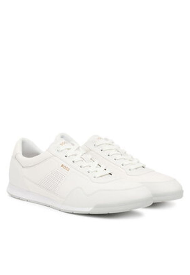 BOSS Sneakersy Nitan 50548658 Biały. Kolor: biały. Materiał: skóra