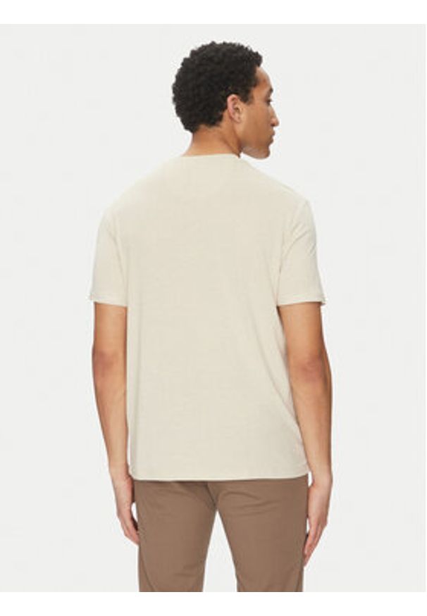 Marciano Guess T-Shirt 5GHI00 6315A Beżowy Regular Fit. Kolor: beżowy. Materiał: wiskoza