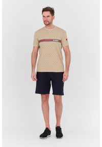 Guess - GUESS Beżowy męski t-shirt Jamey, Rozmiar XL. Kolor: beżowy #5