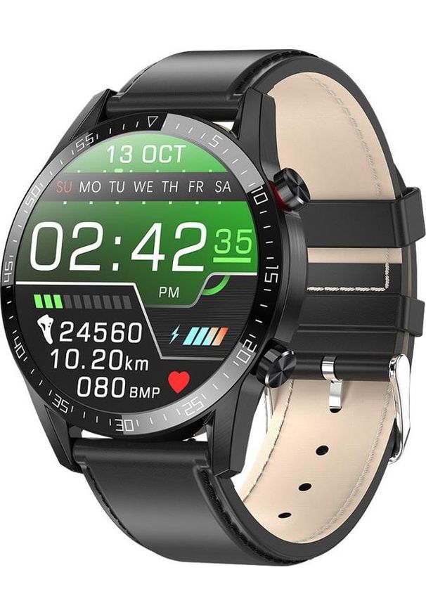 Smartwatch King Watch L13GT Czarno-brązowy. Rodzaj zegarka: smartwatch. Kolor: brązowy, wielokolorowy, czarny