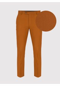 Pako Lorente - PAKO LORENTE – Pomarańczowe spodnie garniturowe P22SF-6G-021-P-S. Kolor: pomarańczowy. Materiał: poliester, wiskoza, elastan. Wzór: gładki #1