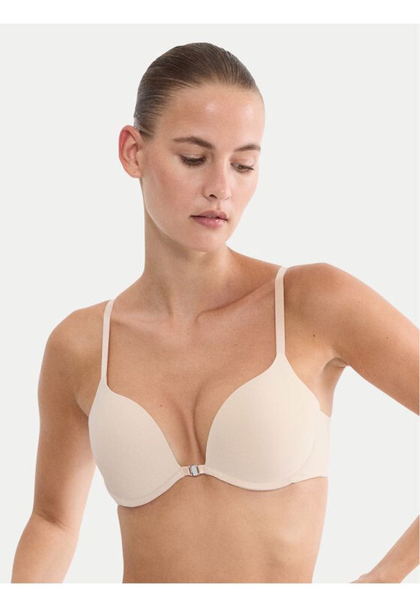 Triumph Biustonosz push-up Pure Micro 10226410 Beżowy. Kolor: beżowy. Materiał: syntetyk. Rodzaj stanika: push-up