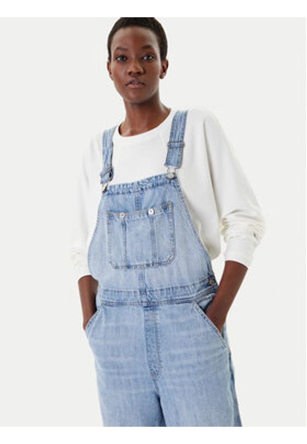 G-Star RAW - G-Star Raw Ogrodniczki D24398-D536 Niebieski Straight Fit. Kolor: niebieski