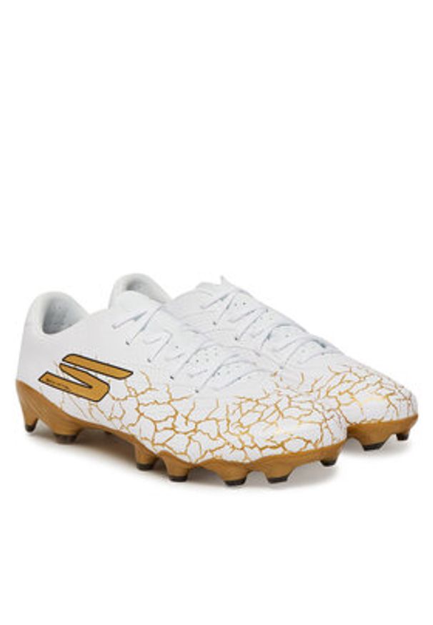 skechers - Skechers Buty do piłki nożnej Skechers Gold Fg- 252017/WBGD Biały. Kolor: biały. Materiał: skóra