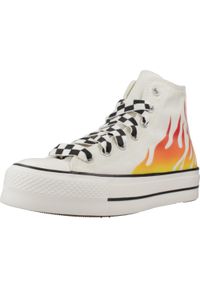 Tenisówki Converse Model Chuck Taylor All Star Lift Platform Flames Kolor Biały. Kolor: biały. Materiał: tkanina. Obcas: na platformie