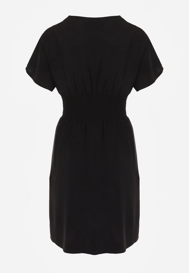 Renee - Czarna Sukienka z Wiskozy Jadith. Okazja: na co dzień. Kolor: czarny. Wzór: gładki. Typ sukienki: kopertowe. Materiał: wiskoza. Długość rękawa: krótki rękaw. Sezon: lato. Styl: casual. Długość: mini