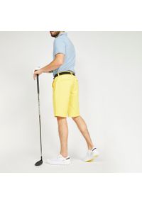 INESIS - Spodenki do golfa chino męskie Inesis MW500. Kolor: żółty. Materiał: bawełna, materiał, poliester, elastan. Sport: golf